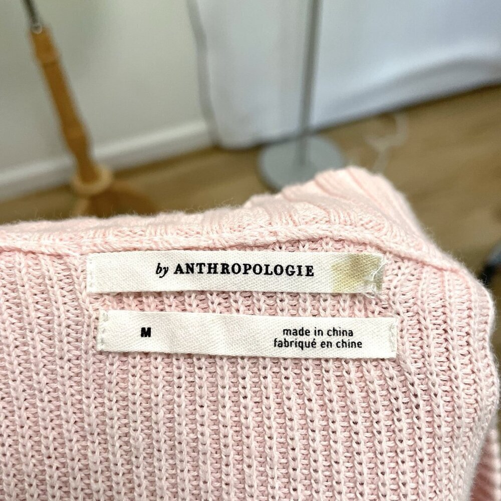 Anthropologie Ombre Dip-Dyed V-Neck Long Sleeve Pullover Sweater size Medium - Picture 7 of 8